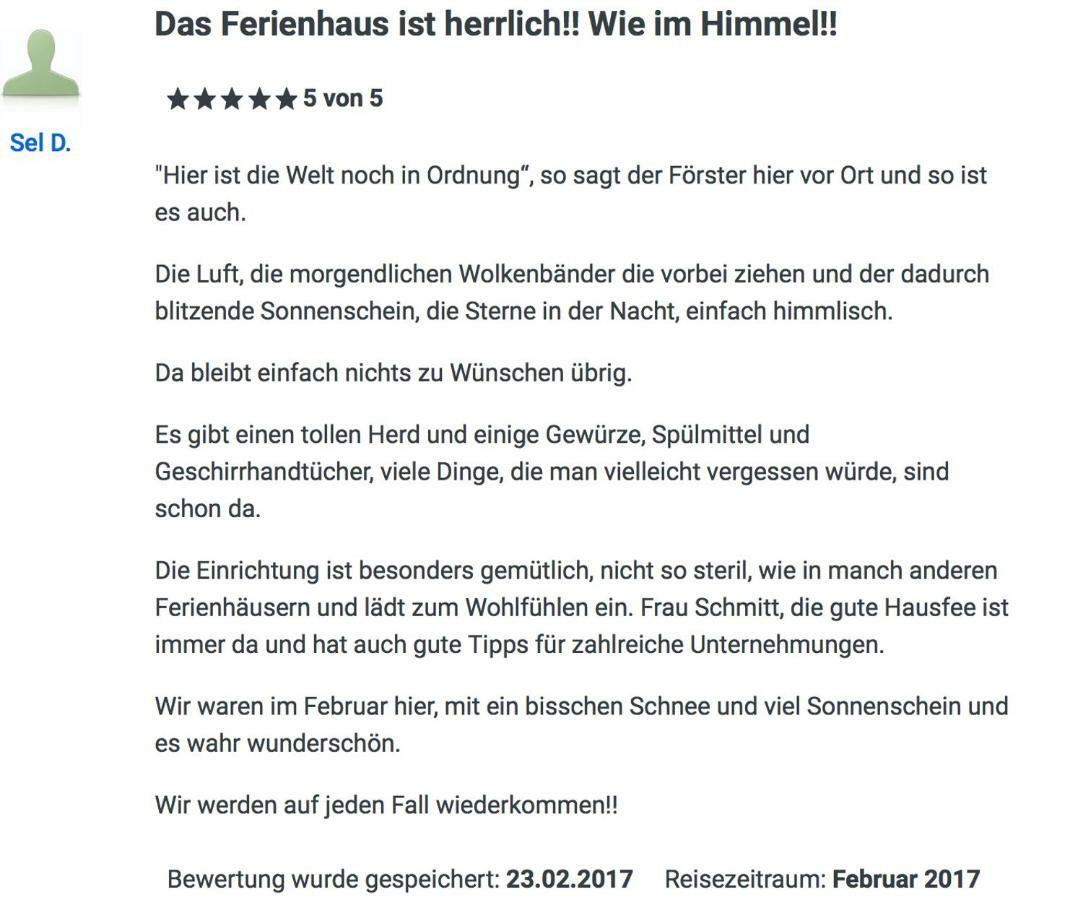 Wie Im Himmel Hatzfeld 外观 照片